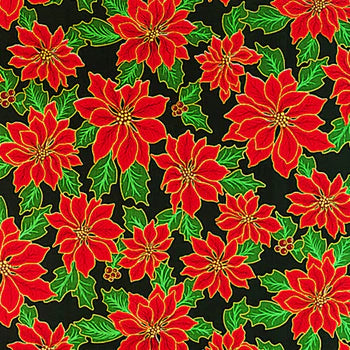 Green Poinsettia Bandanas
