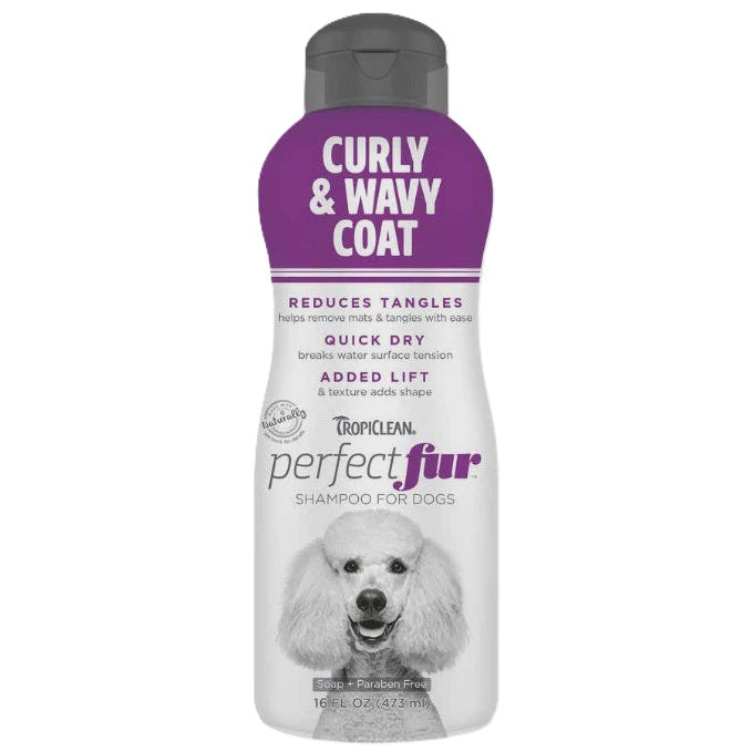 Tropiclean Perfect Fur Curly &amp; Wavy Coat Shampoo- 16oz