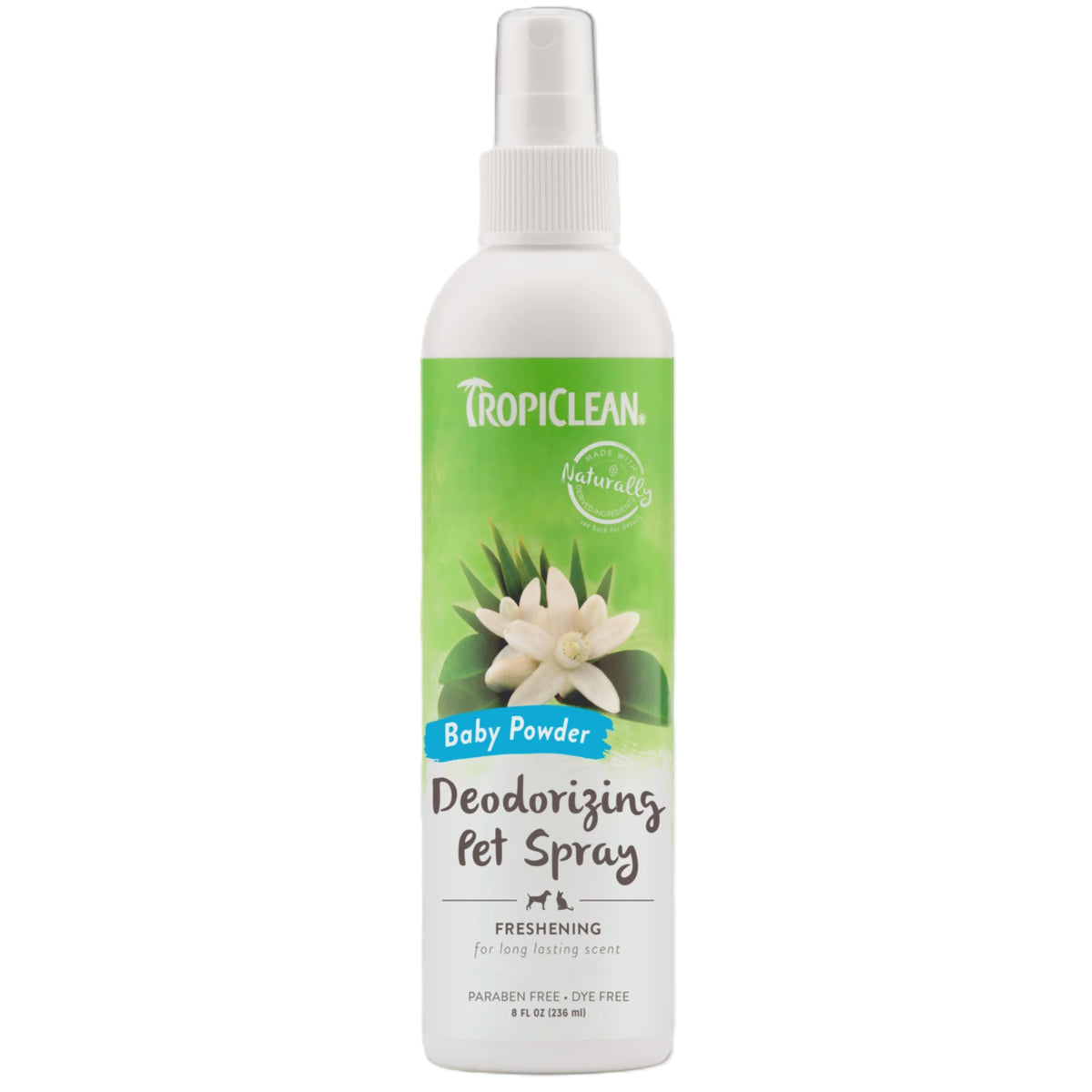 Tropiclean Baby Powder Deodorizing Pet Spray-8oz