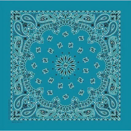 Turquoise Paisley Bandanas