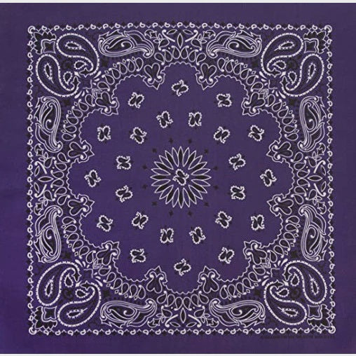 Purple Paisley Bandanas