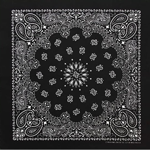 Black Paisley Bandanas - King Scott, Groomer Depot