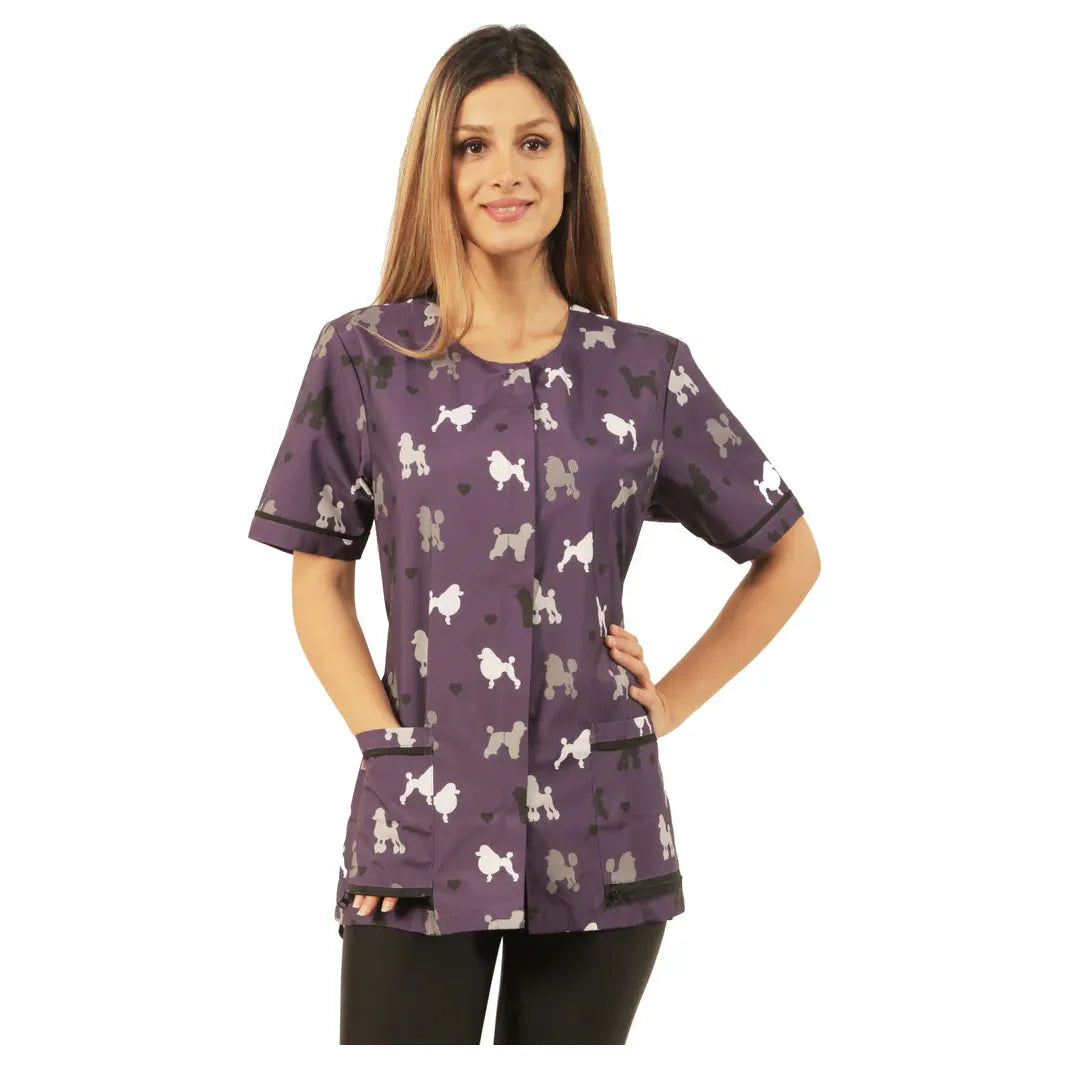 Lady Bird Purple Poodle Smock-SM