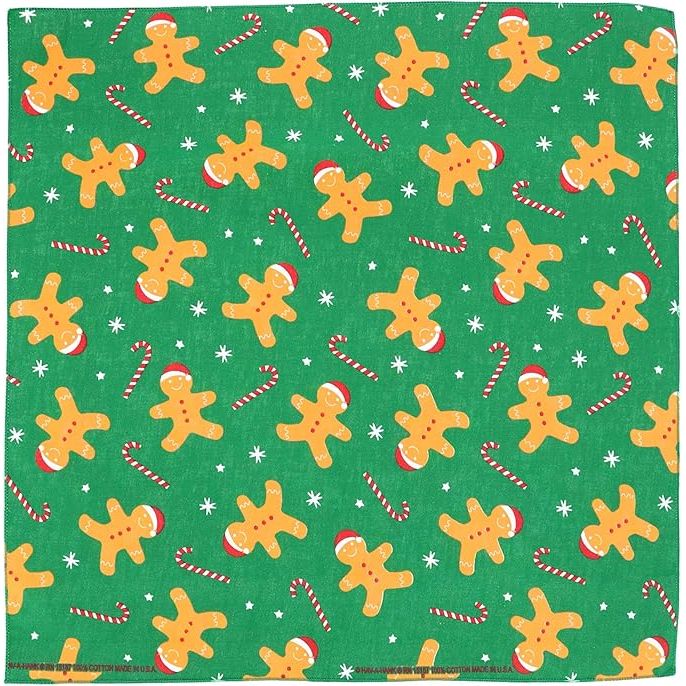 Gingerbread Man Candy Cane Bandanas