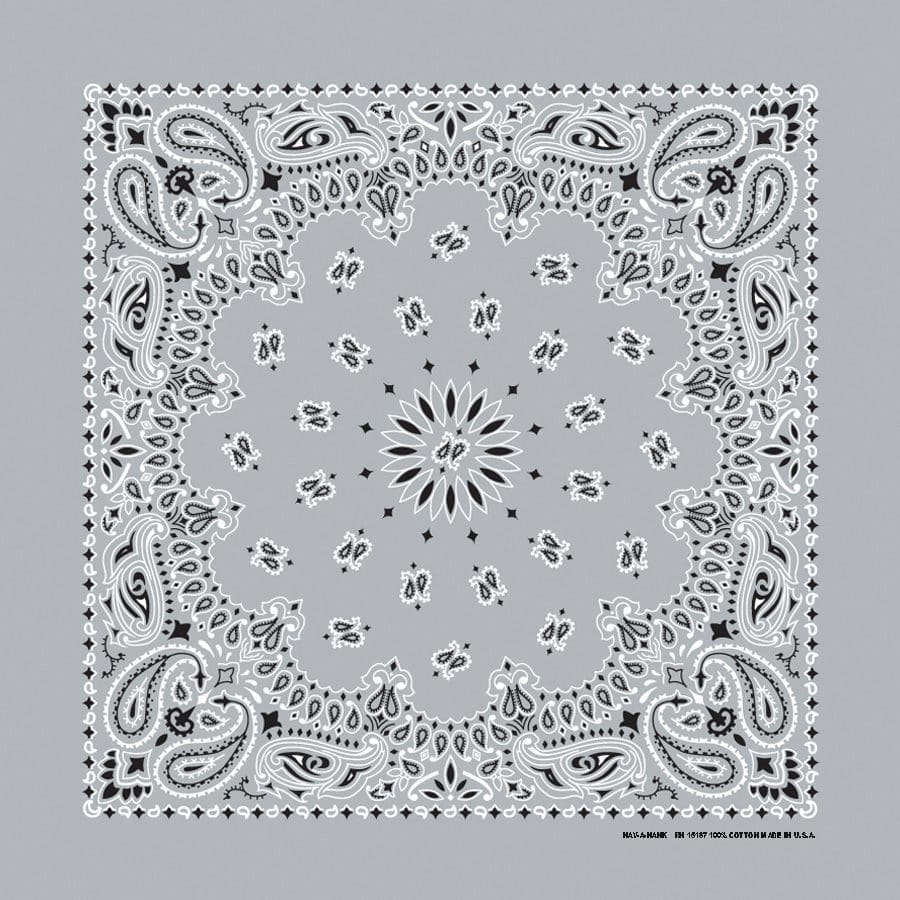Silver Print Bandanas