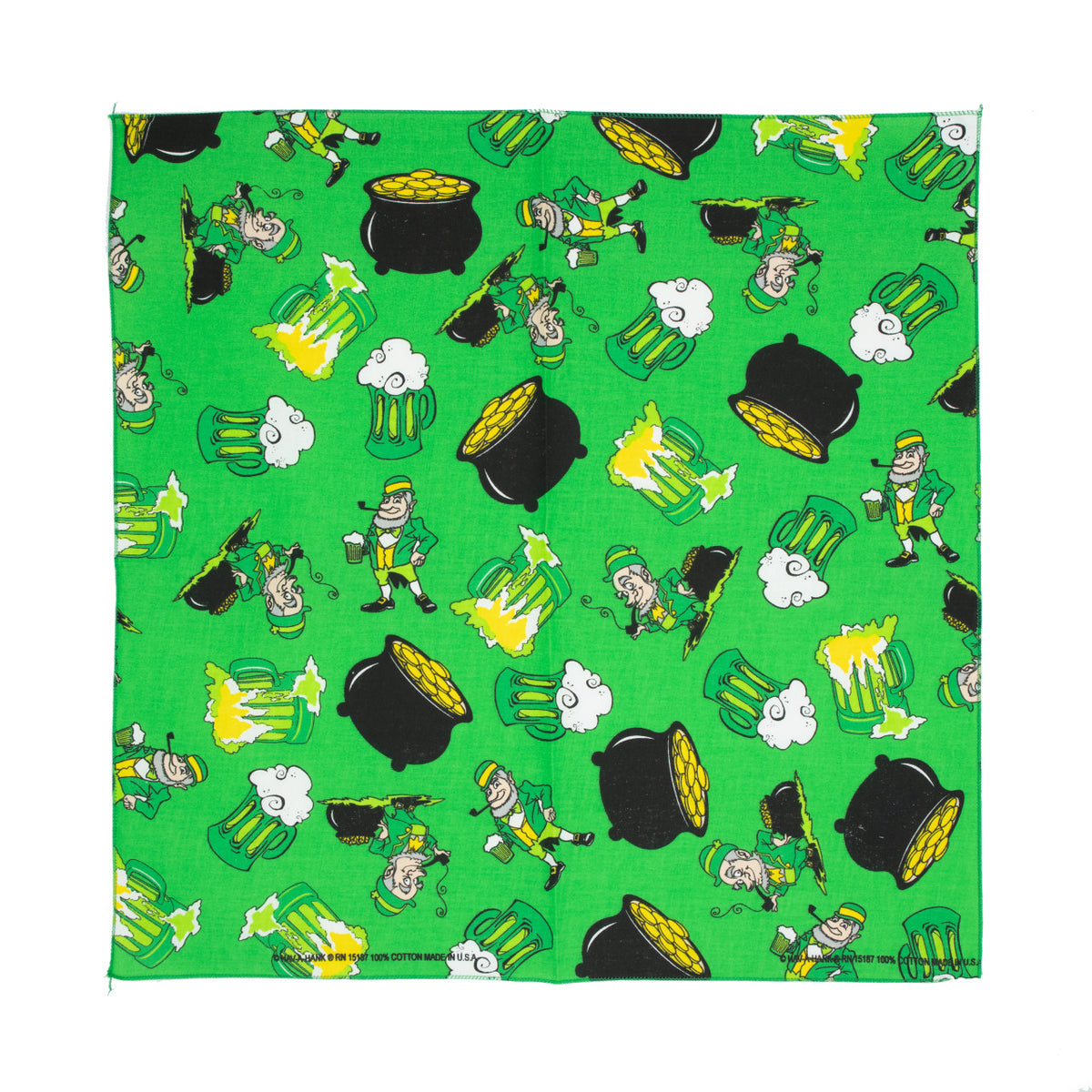12 St. Patty&#39;s Party Print Bandanas(One Style Per Dozen)
