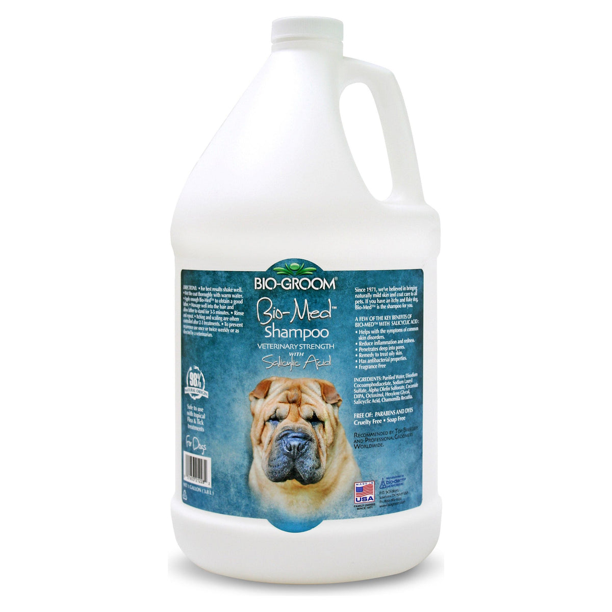 Bio-Groom Bio-Med Coal Tar Shampoo Veterinary Strength - Gallon
