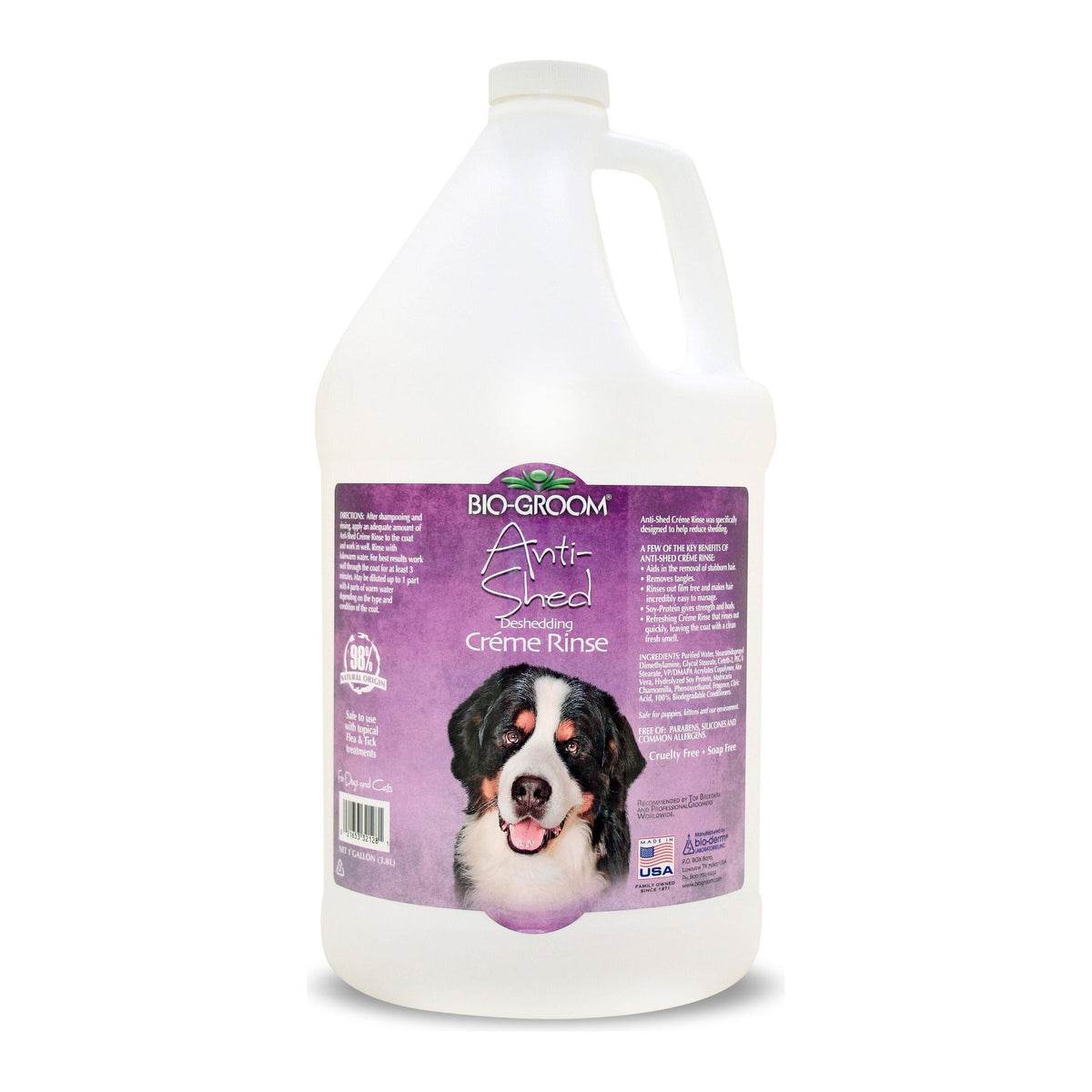 Bio-Groom Anti-Shed deshedding Crème Rinse Gallon