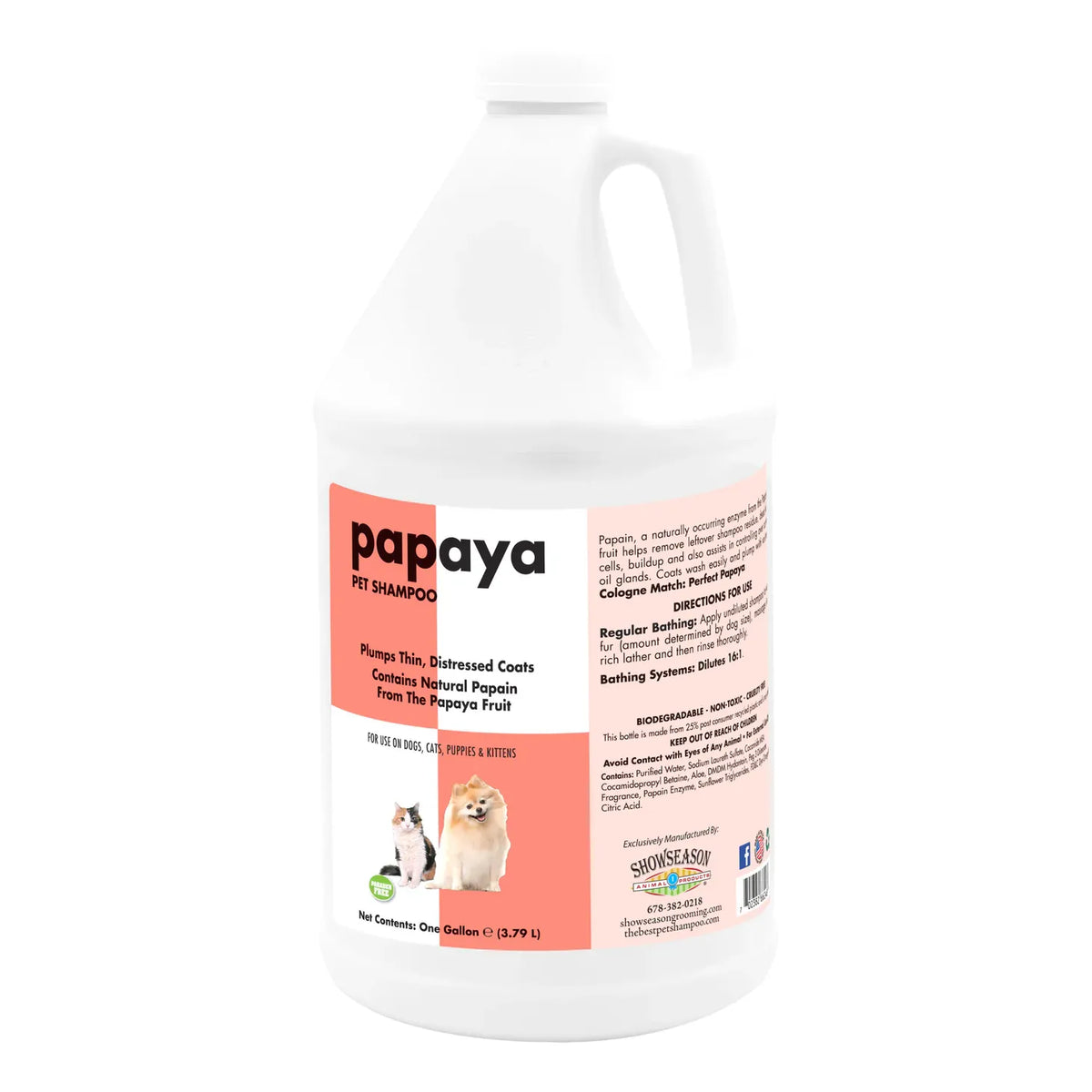 Show Season Papaya Shampoo-Gallon