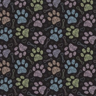 Colorful Paw Print Bandanas