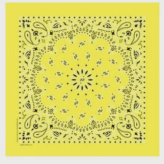 Yellow Paisley Bandanas