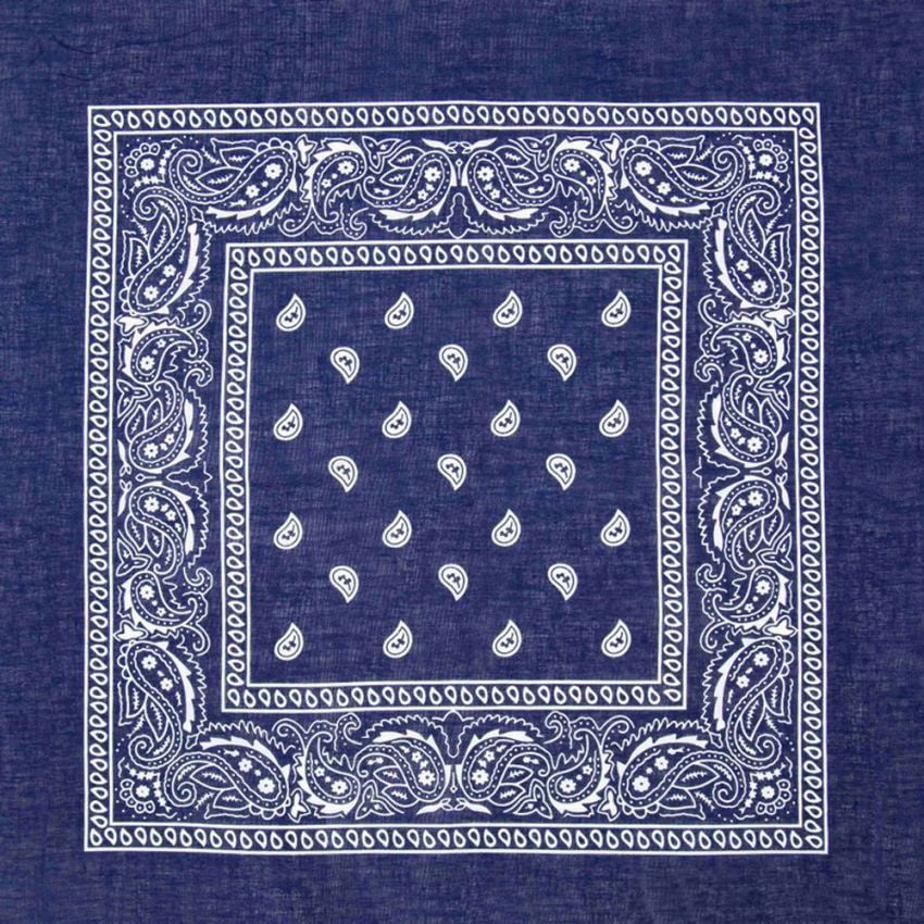Navy Paisley Print Bandanas