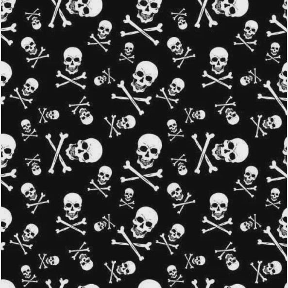 Black and White Skull Print Bandanas