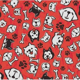 Red Dog Print Bandanas
