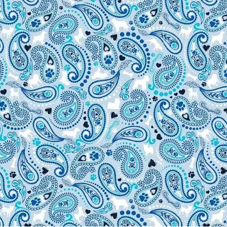 Blue Dog Paisley Bandanas