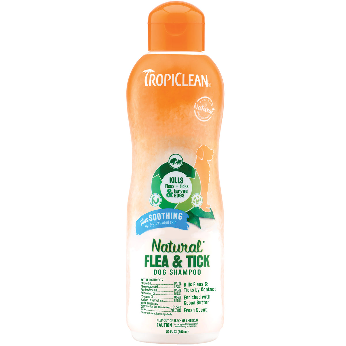 Tropiclean Flea &amp; Tick Soothing Shampoo-20oz